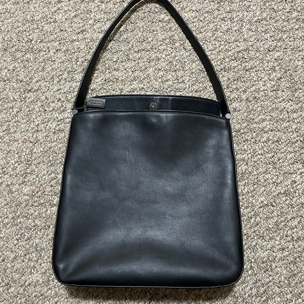 Coach Black Hobo Bag with Smooth Leather Finish